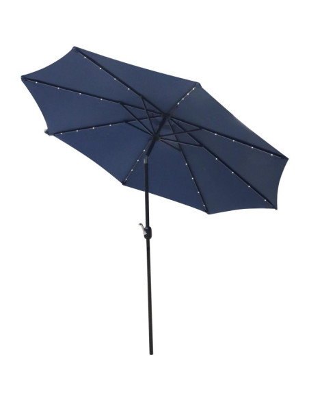 Parasol ogrodowy z oświetleniem led 300cm granatowy