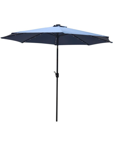 Parasol ogrodowy z oświetleniem led 300cm granatowy