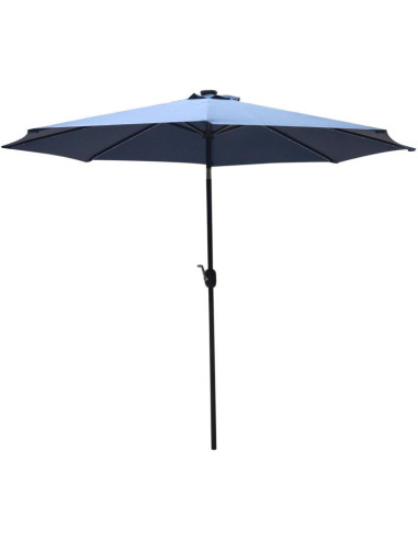 Parasol ogrodowy z oświetleniem led 300cm granatowy