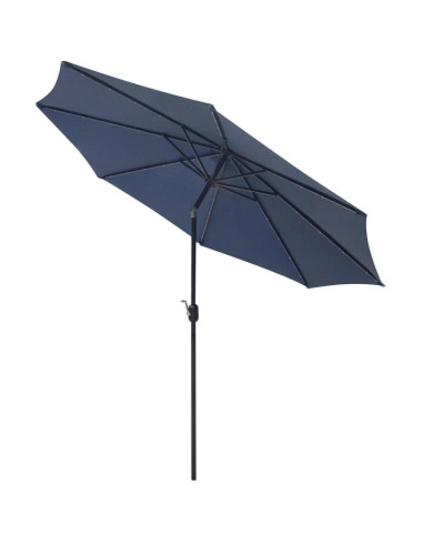 Parasol ogrodowy z oświetleniem led 300cm granatowy