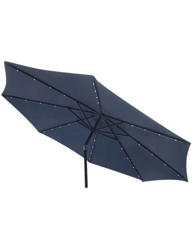 Parasol ogrodowy z oświetleniem led 300cm granatowy