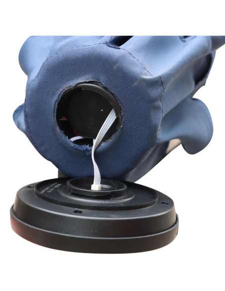 Parasol ogrodowy z oświetleniem led 300cm granatowy