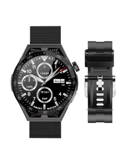 Smartwatch  rubicon rnce88-2 czarny- czarny pasek silikonowy + czarna bransoleta