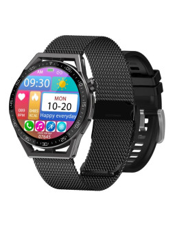 Smartwatch  rubicon rnce88-2 czarny- czarny pasek silikonowy + czarna bransoleta 2