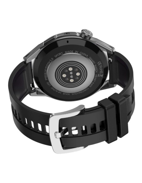 Smartwatch  rubicon rnce88-2 czarny- czarny pasek silikonowy + czarna bransoleta