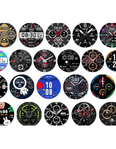 Smartwatch  rubicon rnce88-2 czarny- czarny pasek silikonowy + czarna bransoleta