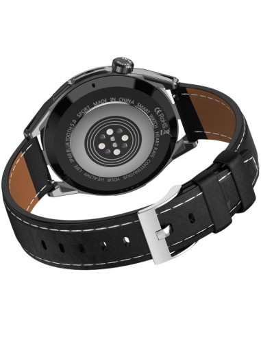 Smartwatch  rubicon rnce88-1 czarny- czarny pasek silikonowy + czarny pasek skórzany