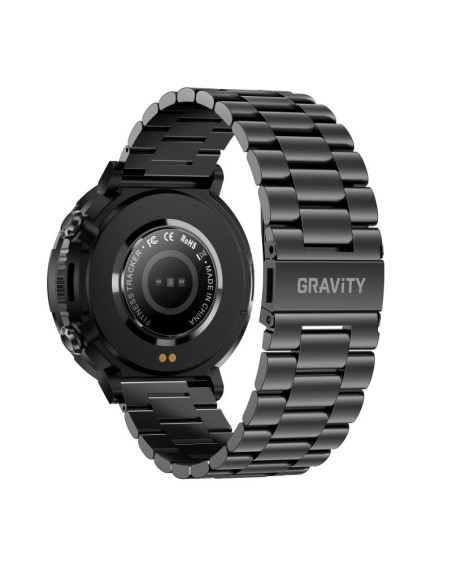 Smartwatch gravity gt21-1+ czarny pasek silikonowy