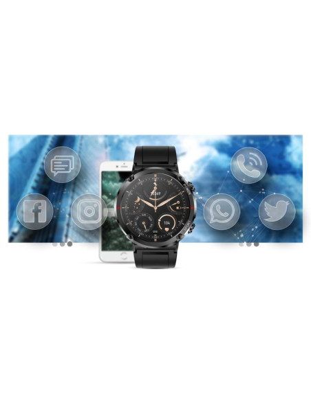 Smartwatch gravity gt21-1+ czarny pasek silikonowy
