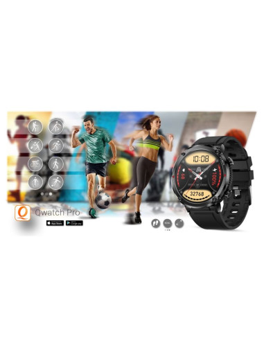 Smartwatch gravity gt21-1+ czarny pasek silikonowy