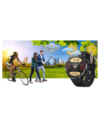 Smartwatch gravity gt21-1+ czarny pasek silikonowy