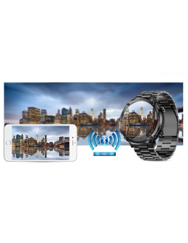 Smartwatch gravity gt21-1+ czarny pasek silikonowy