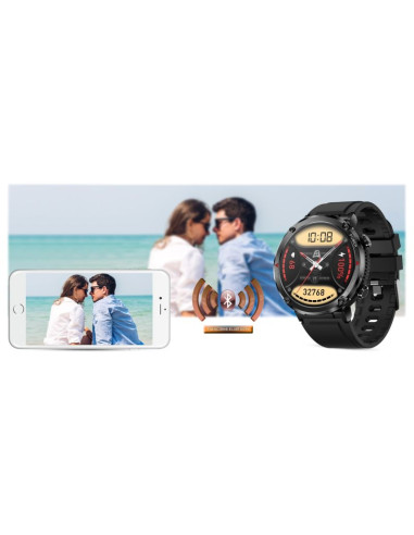 Smartwatch gravity gt21-1+ czarny pasek silikonowy