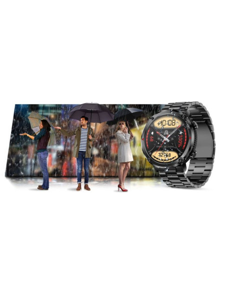 Smartwatch gravity gt21-1+ czarny pasek silikonowy