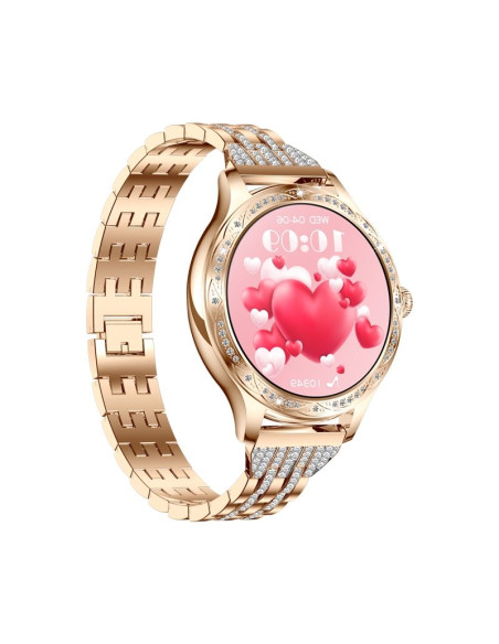 Smartwatch damski veltori vt350-1 bransoleta różowe złoto