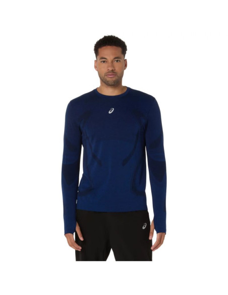 Asics road seamless ls top 2011d356-400 granatowe l