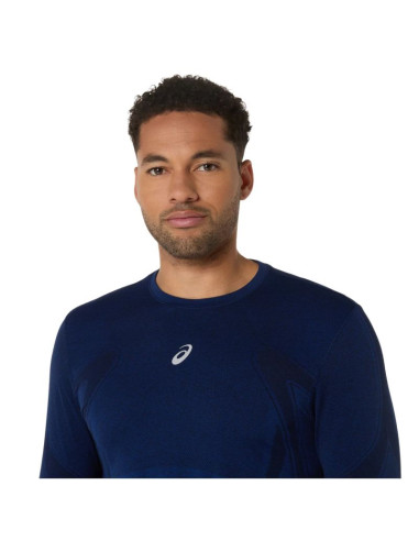 Asics road seamless ls top 2011d356-400 granatowe l