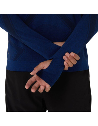 Asics road seamless ls top 2011d356-400 granatowe l