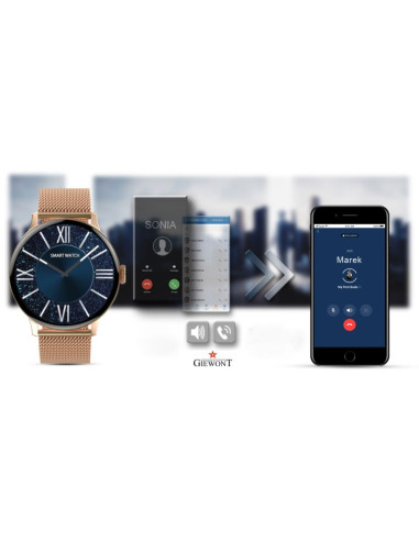 Smartwatch damski giewont różowe złoto gw330-1