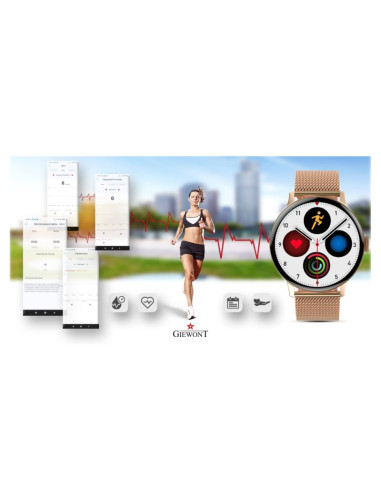 Smartwatch damski giewont różowe złoto gw330-1