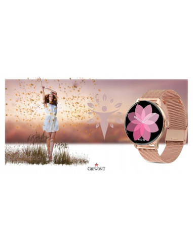 Smartwatch damski giewont różowe złoto gw330-1