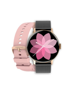 Smartwatch damski giewont różowe złoto czarny gw330-4 2