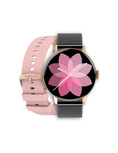 Smartwatch damski giewont różowe złoto czarny gw330-4