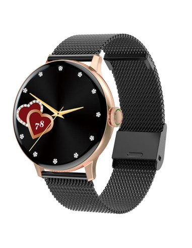 Smartwatch damski giewont różowe złoto czarny gw330-4