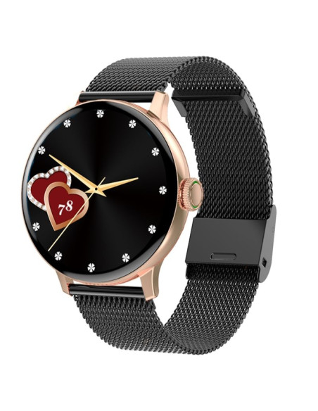 Smartwatch damski giewont różowe złoto czarny gw330-4