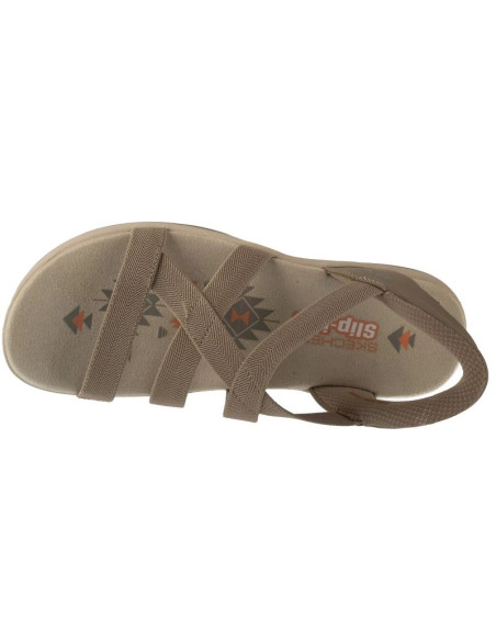 Skechers slip-ins: reggae slim - stretch flex 163460-tpe beżowe 36