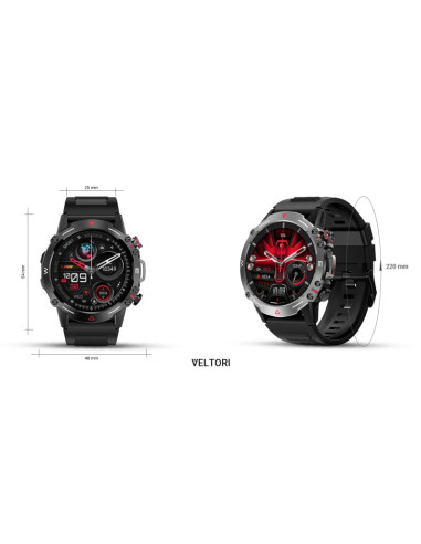 Smartwatch veltori vt110-1 czarny pasek silikonowy