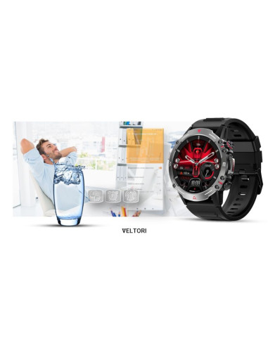 Smartwatch veltori vt110-1 czarny pasek silikonowy