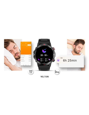 Smartwatch veltori vt110-1 czarny pasek silikonowy