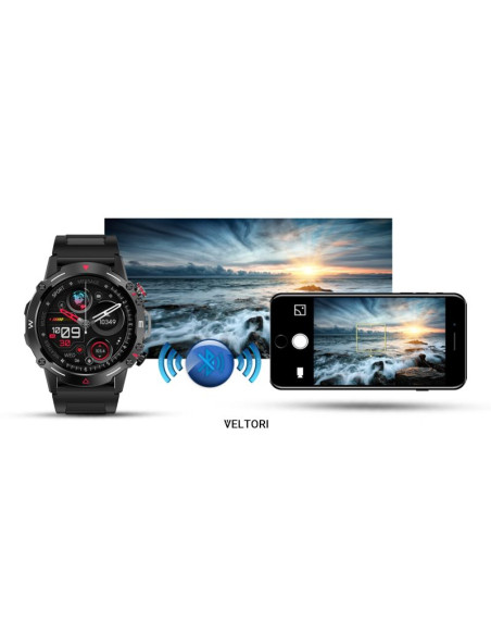 Smartwatch veltori vt110-1 czarny pasek silikonowy