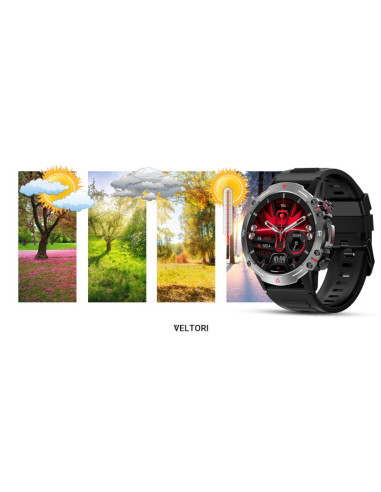 Smartwatch veltori vt110-1 czarny pasek silikonowy