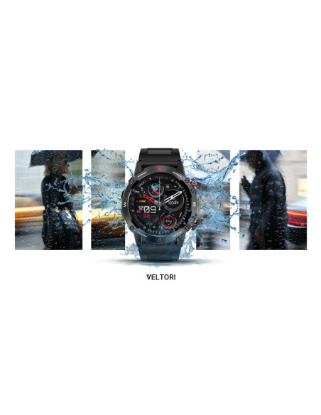 Smartwatch veltori vt110-1 czarny pasek silikonowy