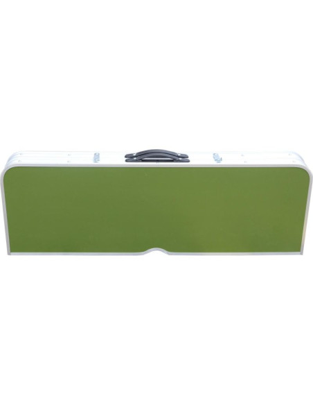 Stolik turystyczny składany kempingowy 90x60x70cm i 2 ławki 87x23x39cm zielony