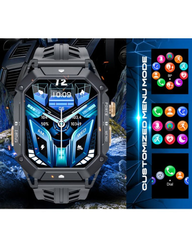 Smartwatch męski rubicon rncf24-1 black