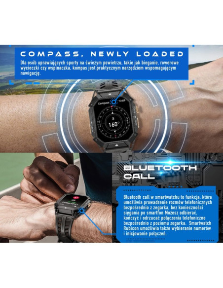 Smartwatch męski rubicon rncf24-1 black