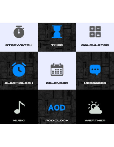 Smartwatch męski rubicon rncf24-1 black