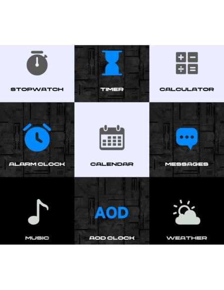 Smartwatch męski rubicon rncf24-1 black