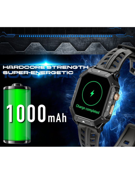 Smartwatch męski rubicon rncf24-2 grey