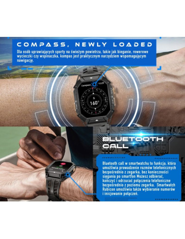 Smartwatch męski rubicon rncf24-2 grey