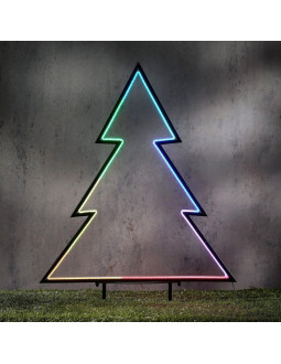 Neon choinka 150 led rgb pilot 32 funkcje timer 53x75cm luca 2