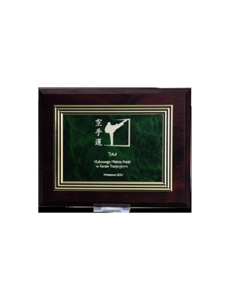 Dyplom z tworzywa sztucznego z grawerem na złotej blaszce