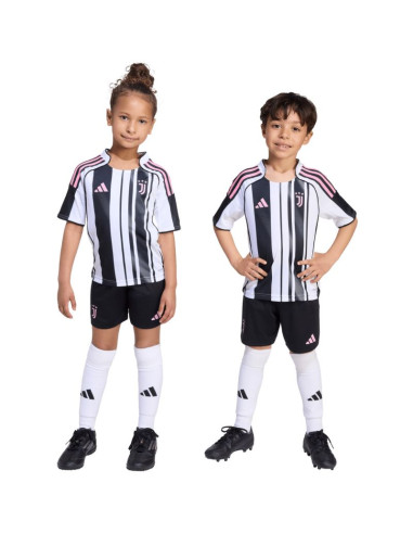 Komplet dla dzieci adidas juventus 25/26 home biało-czarny jn5220