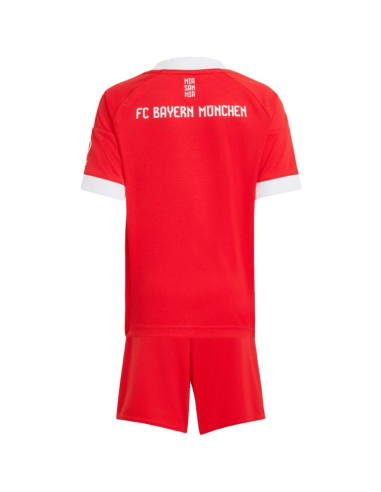 Komplet sportowy dla dzieci adidas fc bayern 25/26 home czerwony jn8510