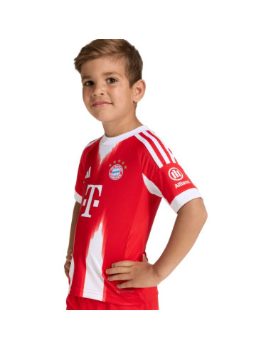 Komplet sportowy dla dzieci adidas fc bayern 25/26 home czerwony jn8510
