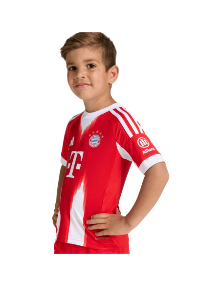 Komplet sportowy dla dzieci adidas fc bayern 25/26 home czerwony jn8510