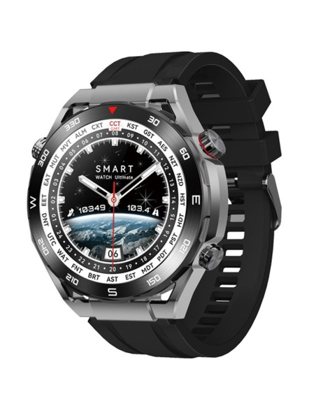 Smartwatch veltori vt100-1 + czarny pasek silikonowy + czarny eko skóra